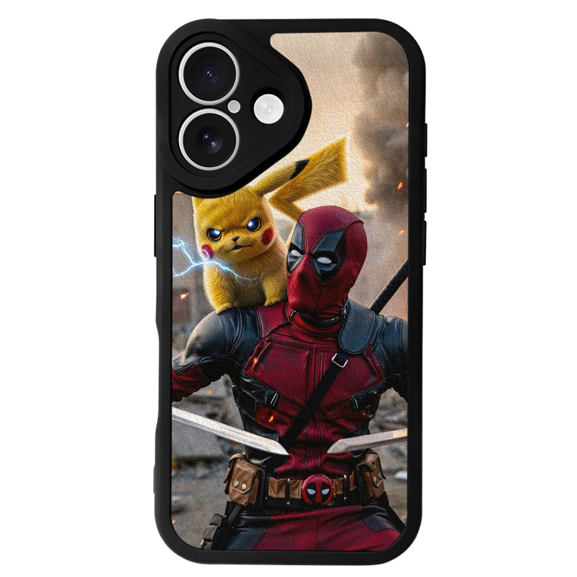 （画像用） Deadpool デッドプール 【iPhone 16シリーズ対応】シリコンスマホケース（レザー調） 材質：シリコン